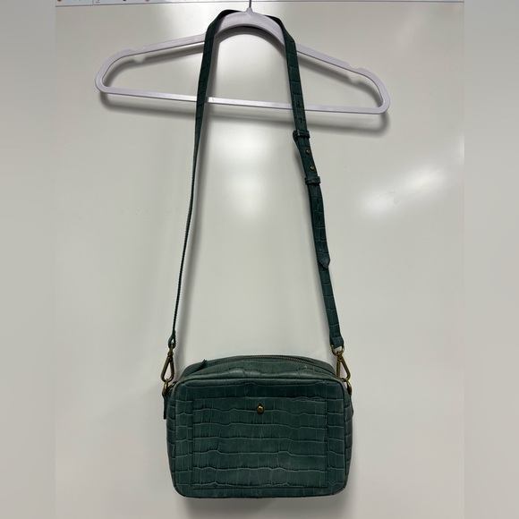 Madewell Green Leather‎ Croc-Embossed Transport Camera Bag - Picture 4 of 12